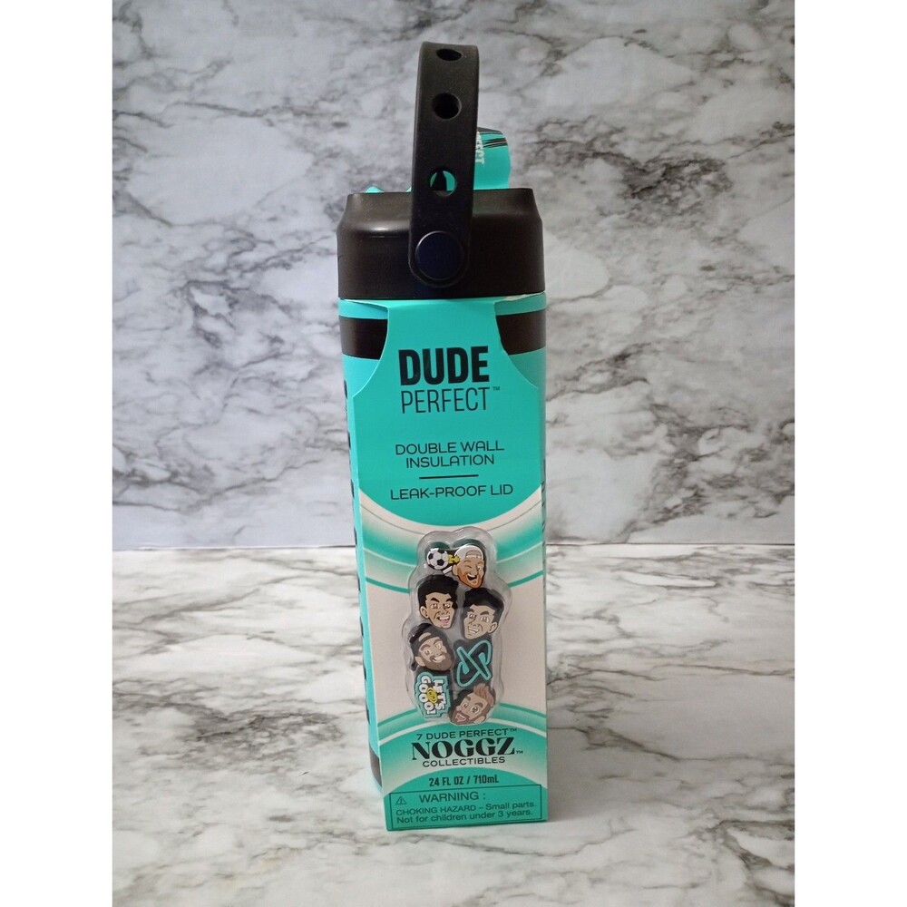 NWT Dude Perfect Double Wall Insulation Leak-Proof Water Bottle Stainless Steel